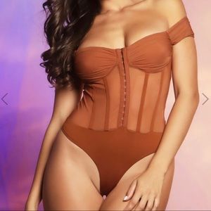 Camel Mesh Bodysuit